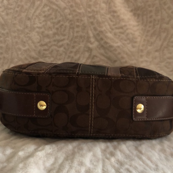 Beautiful vintage Coach bag brown 12x10x4 well loved - Picture 4 of 15